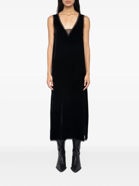 Zadig&Voltaire lace-trimmed slip midi dress - Black - zdjęcie produktu nr 2