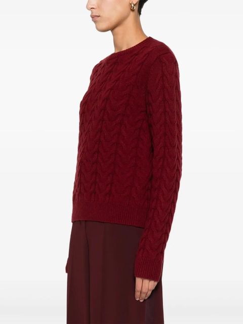 Max Mara cable-knit cashmere sweater - Red