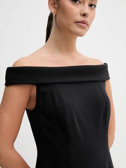 Lauren Ralph Lauren sukienka kolor czarny maxi dopasowana 253982109