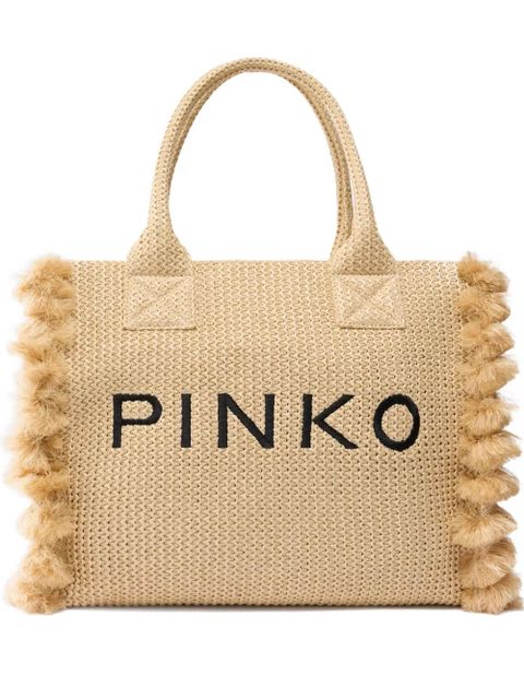 PINKO tassel logo-detail beach bag - Neutrals - zdjęcie produktu nr 1