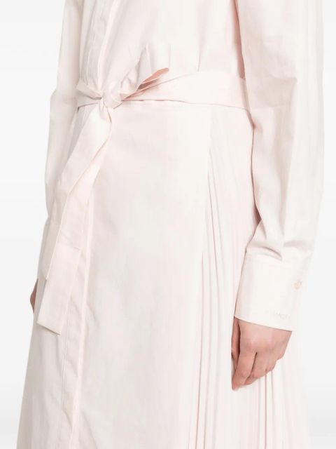 TWINSET belted pleated shirt dress - Pink