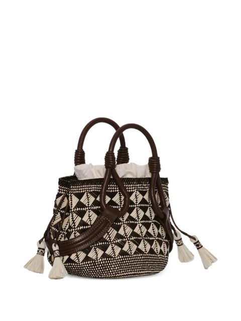 Johanna Ortiz mini Fluid Grace geometric-pattern tote bag - Brown - zdjęcie produktu nr 2