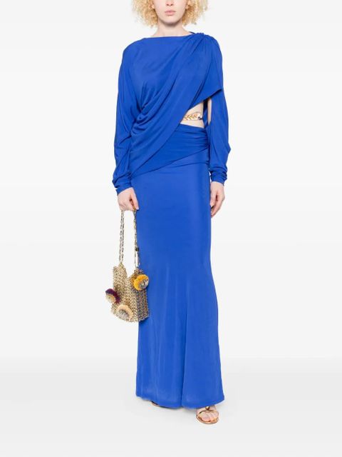 Christopher Esber Encased Nature draped one-shoulder dress - Blue - zdjęcie produktu nr 2