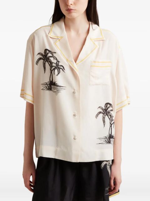 ZIMMERMANN palm-tree print shirt - Neutrals