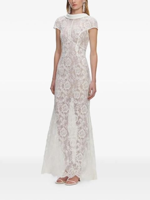 Self-Portrait floral lace maxi dress - White - zdjęcie produktu nr 2