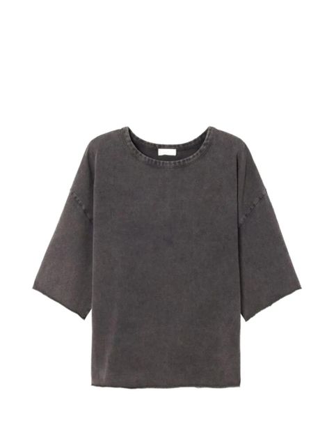 American Vintage Afoma raw-edge drop-shoulder T-shirt - Grey - zdjęcie produktu nr 1