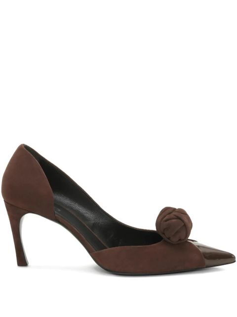 ROTATE BIRGER CHRISTENSEN knot-detail suede pumps - Brown - zdjęcie produktu nr 1