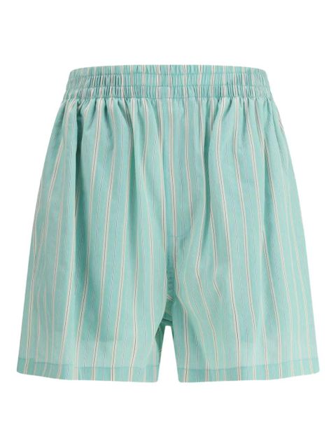 Balenciaga striped elastic-waist shorts - Green - zdjęcie produktu nr 2