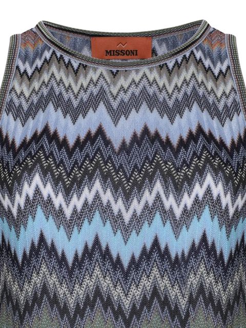 Missoni snake-pattern sleeveless top - Blue