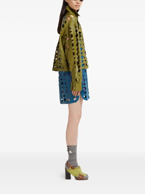 Marni cut-out leather shirt - Green - zdjęcie produktu nr 2