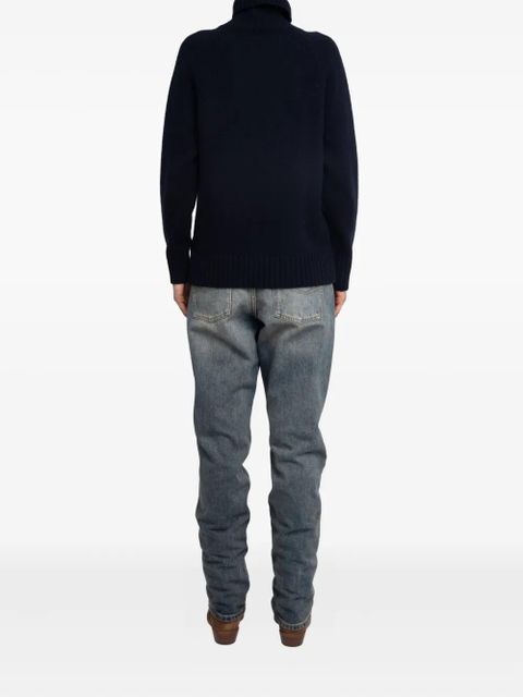 Zadig&Voltaire roll-neck frayed-detail sweater - Black - zdjęcie produktu nr 2