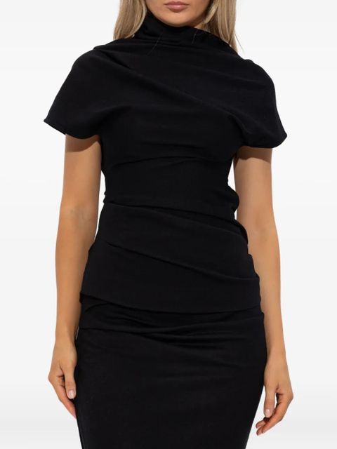 ENTIRE STUDIOS draped wool top - Black