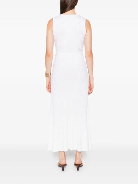 Gabriela Hearst ribbed sleeveless dress - Neutrals