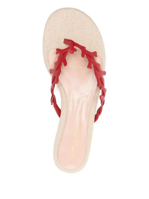 Gianvito Rossi Ocean thong-strap flat sandals - Red