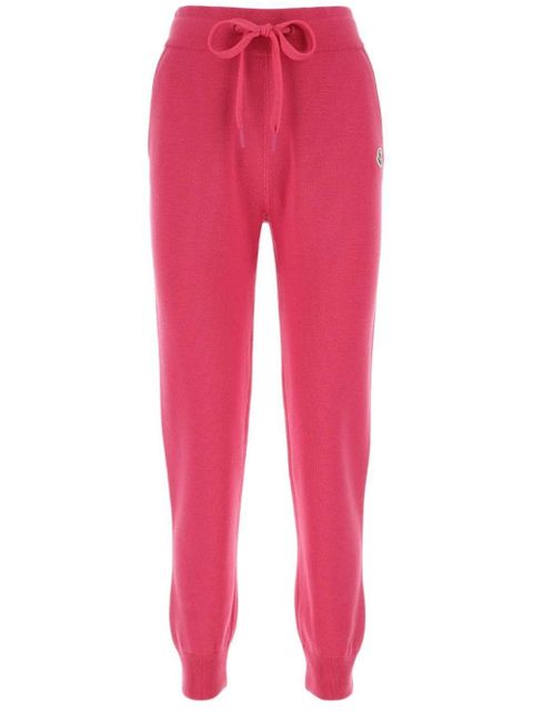 Moncler logo-appliqué track pants - Pink - zdjęcie produktu nr 1