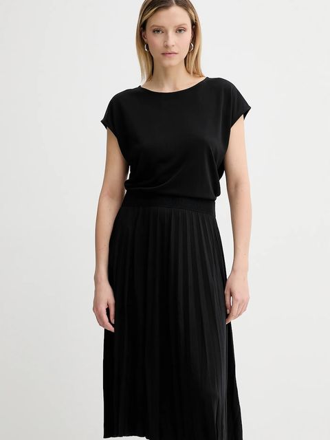 Marc O'Polo sukienka kolor czarny midi rozkloszowana 506212359111 - zdjęcie produktu nr 1