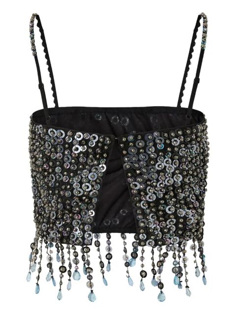 PINKO sequinned tank top - Black