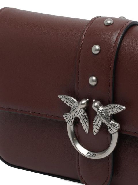 PINKO Love One leather cross body bag - Red