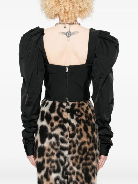 Vivienne Westwood puff-sleeve corset top - Black