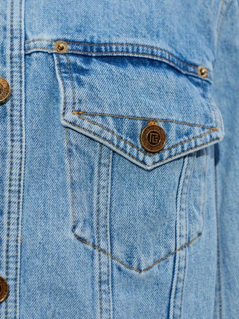 Balmain buttoned denim jacket - Blue