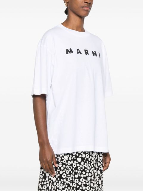 Marni logo-print T-shirt - White
