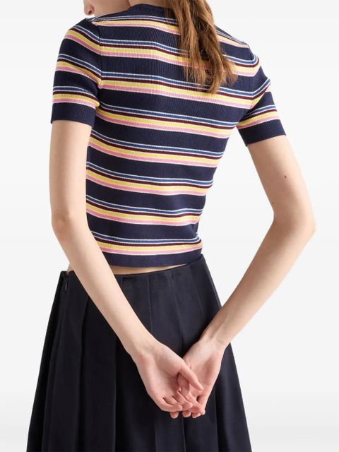 Prada striped T-shirt - Blue