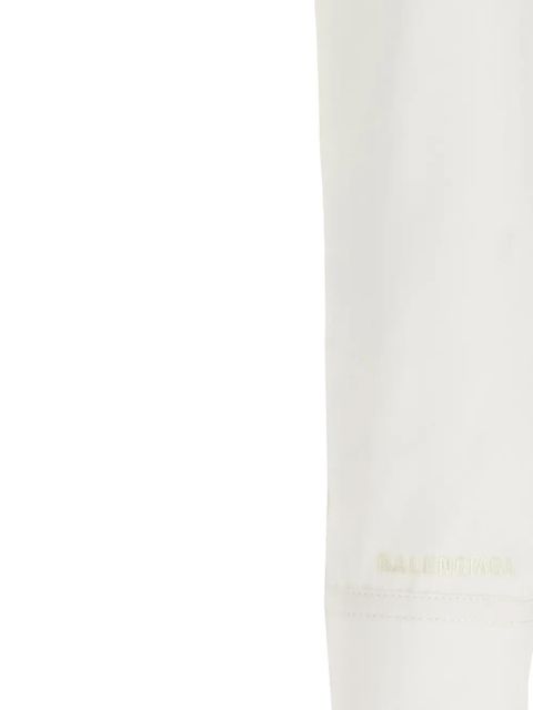 Balenciaga embroidered-logo cropped shirt - Neutrals