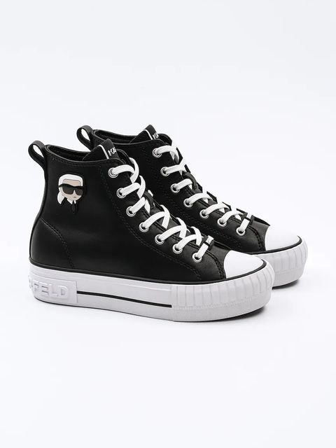 Karl Lagerfeld trampki skórzane KAMPUS MAX NFT damskie kolor czarny KL60445T - zdjęcie produktu nr 2