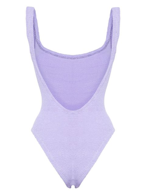Hunza G shirred-effect swimsuit - Purple - zdjęcie produktu nr 2