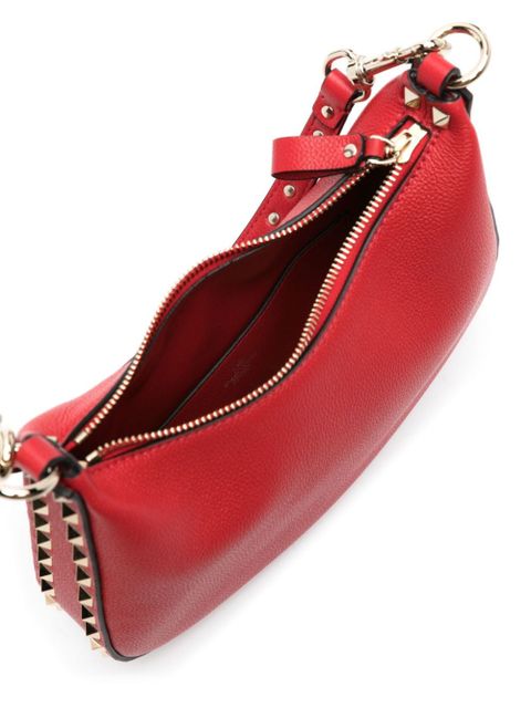 Valentino Garavani small Rockstud leather shoulder bag - Red