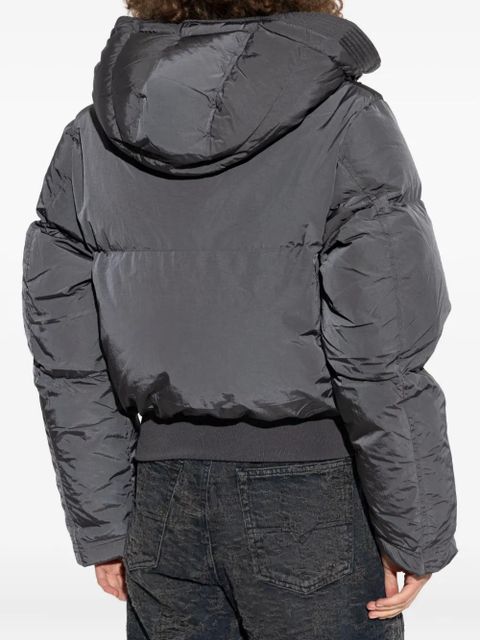 Diesel W-Peyt-Short-New-P1 hooded puffer jacket - Grey