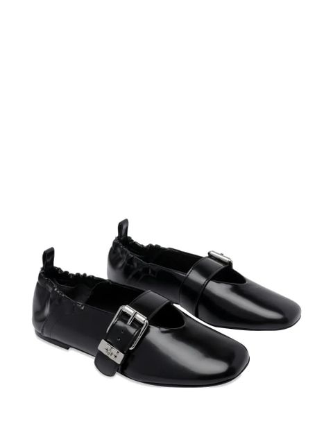 GANNI Sue buckle-detail ballet flats - Black - zdjęcie produktu nr 2