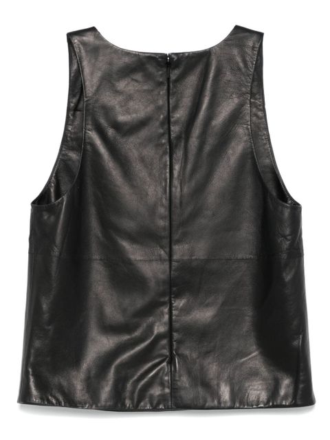 Saint Laurent leather top - Black