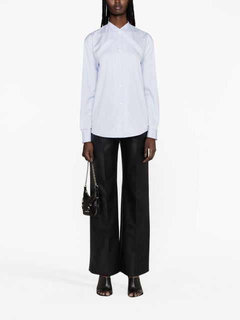 Off-White belted cotton-poplin shirt - Blue - zdjęcie produktu nr 2