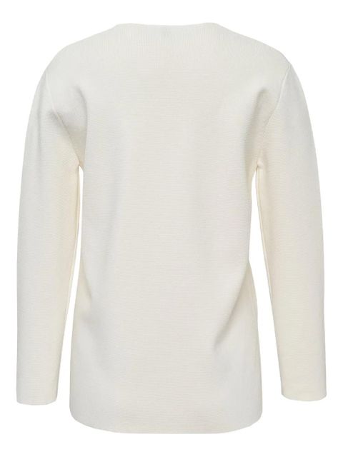 TOTEME crew-neck long-sleeve sweater - White - zdjęcie produktu nr 2