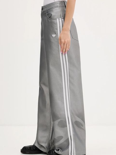 adidas Originals jeansy Baggy Shine Dnm damskie kolor szary KE9800