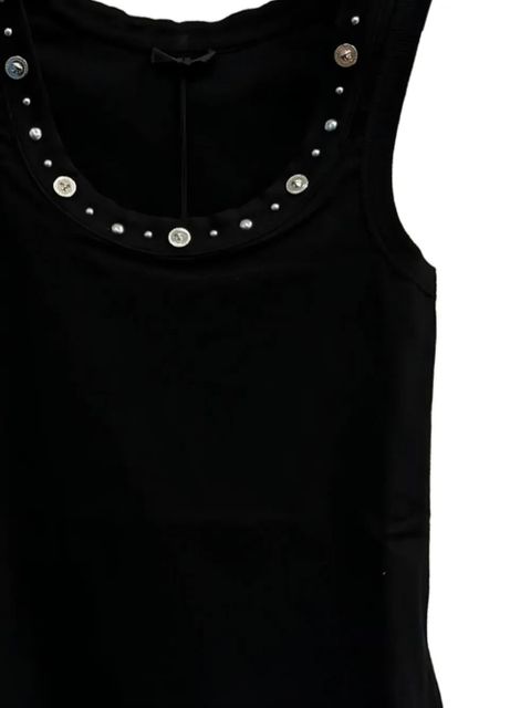Versace Medusa-plaque studded tank top - Black - zdjęcie produktu nr 2