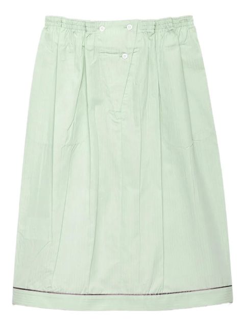 Prada gathered button midi skirt - Brown - zdjęcie produktu nr 1