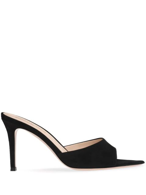 Gianvito Rossi 85mm Elle suede sandals - Black - zdjęcie produktu nr 1