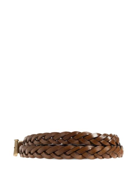 ETRO braided detailed-buckle leather belt - Brown - zdjęcie produktu nr 2