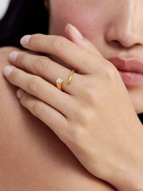 Monica Vinader Solitaire wrap ring - Gold