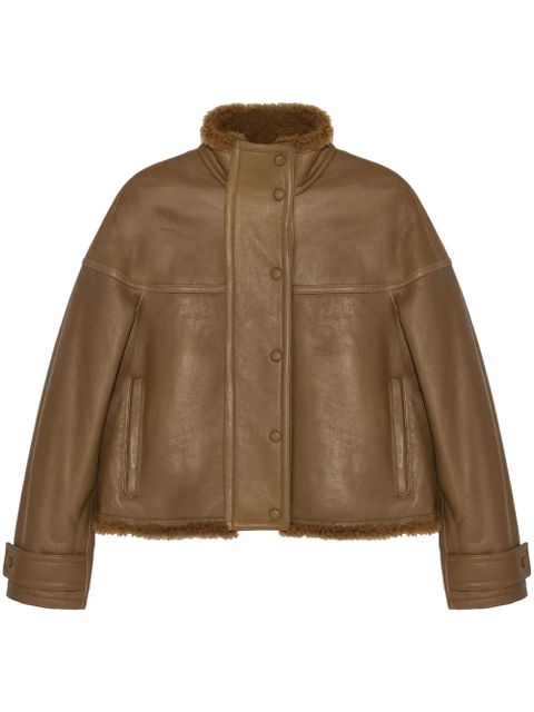 Yves Salomon shearling-lining jacket - Brown - zdjęcie produktu nr 1