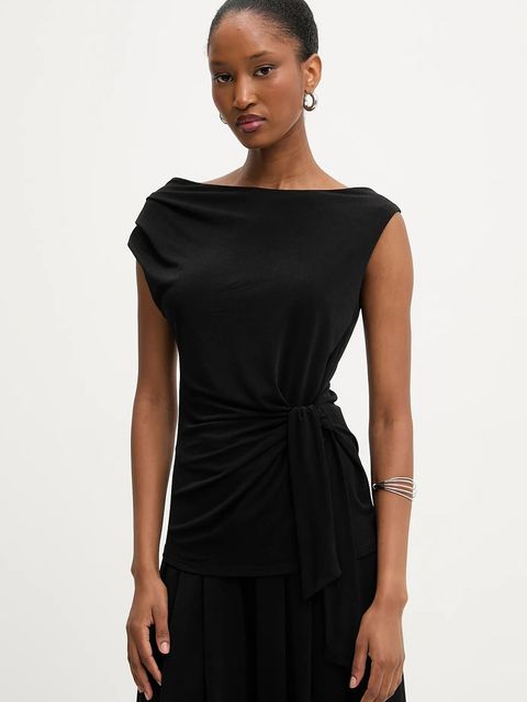 Answear.LAB top damska kolor czarny gładka