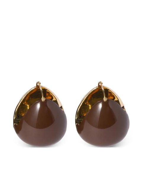 Miu Miu two-tone hoop earrings - Gold - zdjęcie produktu nr 1