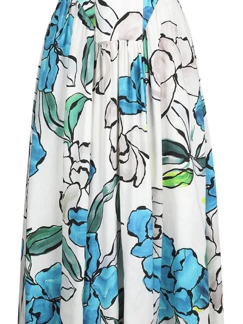Aje floral-print midi dress - White - zdjęcie produktu nr 2