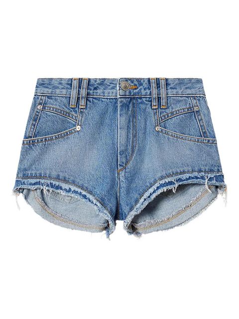 ISABEL MARANT Eneidala frayed shorts - Blue - zdjęcie produktu nr 1