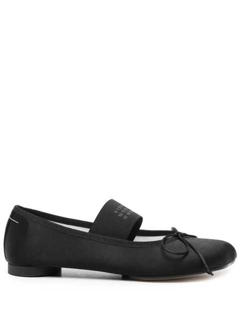 MM6 Maison Margiela Atomic satin ballerina shoes - Black - zdjęcie produktu nr 1