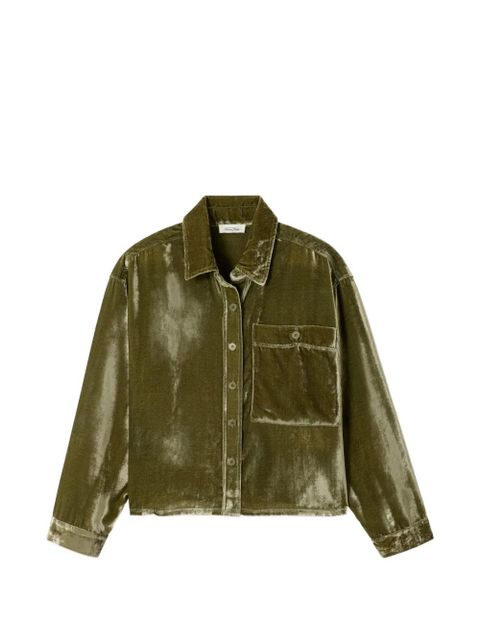 American Vintage Ankaz velvet shirt - Green - zdjęcie produktu nr 1