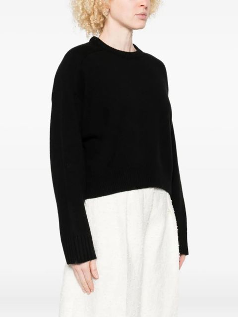 LouLou de Saison round-neck crop sweater - Black - zdjęcie produktu nr 2