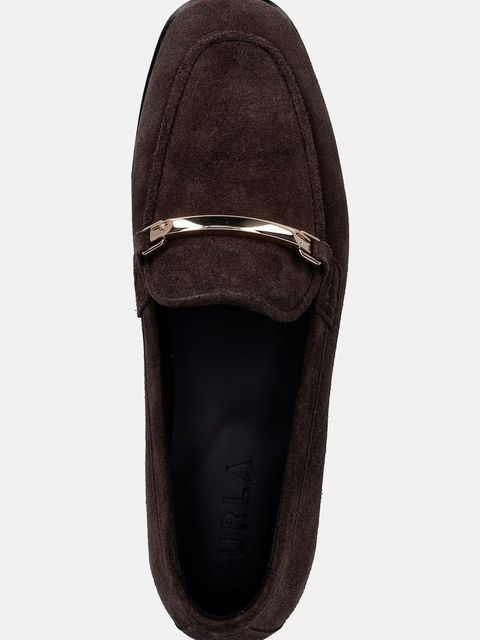 Furla mokasyny zamszowe Heritage Loafer